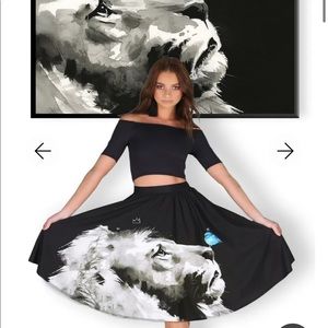 Blackmilk THE KING AND THE PRINCESS POCKET MIDI SKIRT - LIMITED